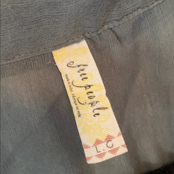 Free People • Sheer Ruffle Button Top - Picture 7 of 7